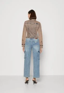 Rose Western Button Up - Denim Jacket - Go Pink Acid Wash -Guess Apparel bc89ea42492b4d599c4999d303f946ac