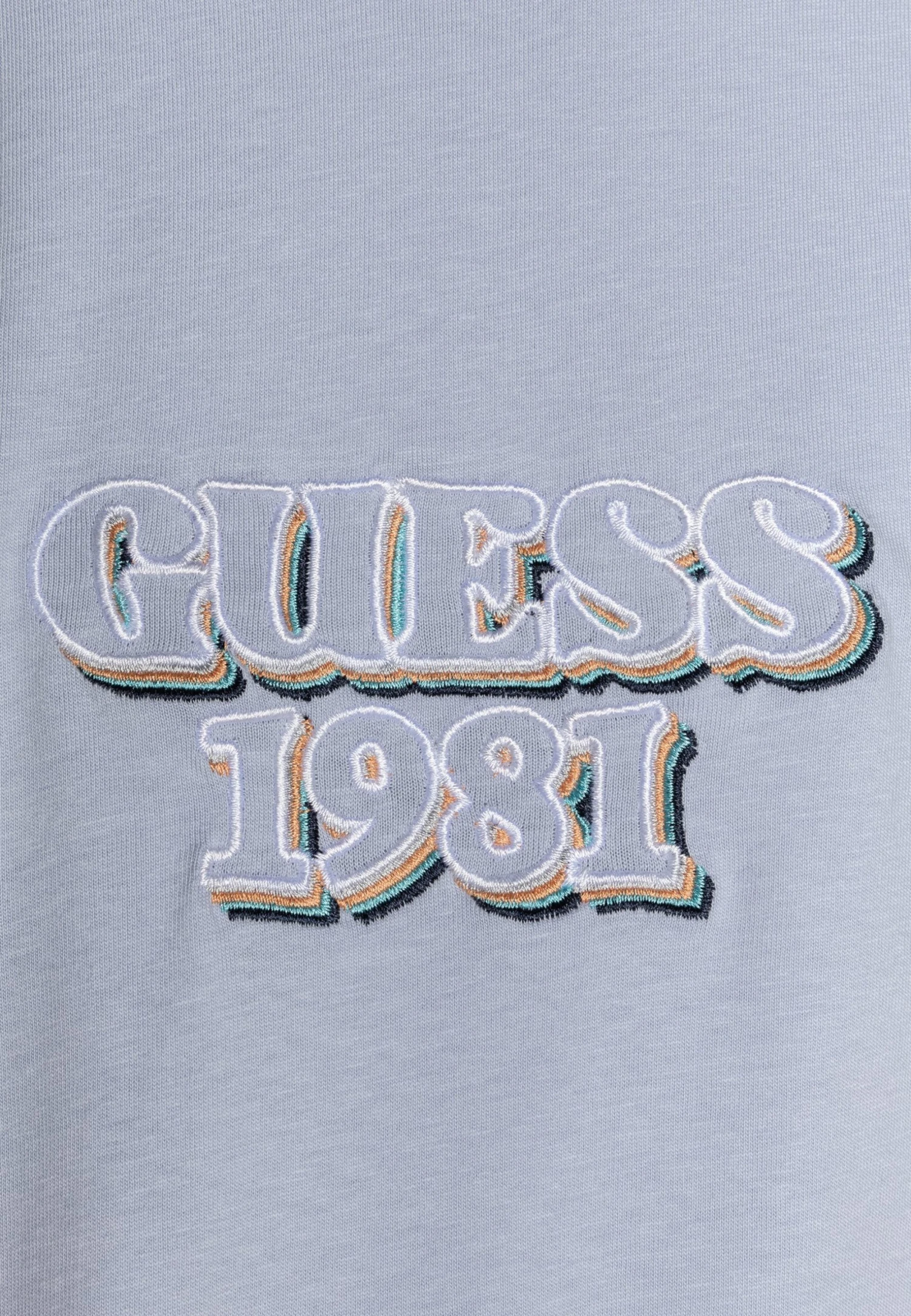 Guess Embro Box Logo Tee - Print T-Shirt - Glacier Sea Blue 7 Guess Embro Box Logo Tee - Print T-Shirt - Glacier Sea Blue - Image 5