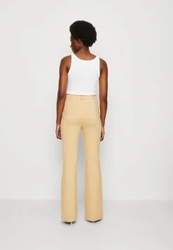 Claire Pintuck Flared Pants - Trousers - Honey Oat -Guess Apparel bd0a1b6a4b594fb286da33f2e0150d5f