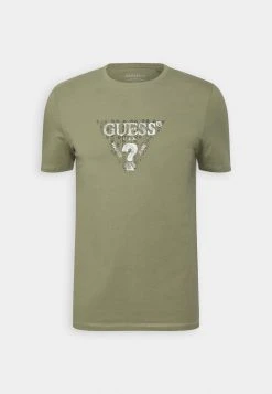 Guess Ss Cn Geo Triangle- Print T-Shirt - Khaki Way 11 Guess Ss Cn Geo Triangle- Print T-Shirt - Khaki Way -Guess Apparel bd35b01b3ba34a53a994f7515b404959