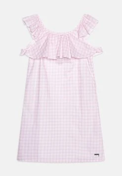 Guess Junior Popeline Dress - Day Dress - Vichy Pink/White