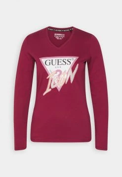 Guess Icon Tee - Long Sleeved Top - Bet On Pink -Guess Apparel c296971e62794dd480b58a40c9fe84eb