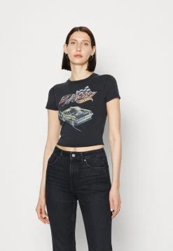 Go Hw Vintage Baby Tee - Print T-Shirt - Jet Black Multi