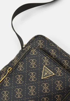 Guess Vezzola Xbody Double Unisex - Across Body Bag - Brown/Ochre -Guess Apparel c5219a4fa16c4bf1b36ef09feaaedc53