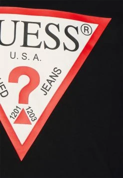 Guess Original Logo Tee - Long Sleeved Top - Jet Black -Guess Apparel c53de17db64f4d91baebc153ce340ad4