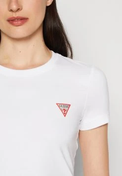 Guess Ss Cn Mini Triangle Tee - Basic T-Shirt - Pure White -Guess Apparel c5e4c3f0c16e4c76ae14214504a441aa