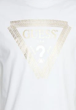 Guess Chain Logo Tee - Print T-Shirt - Pure White -Guess Apparel c73677ec88594d7b97d016983d11f1a3