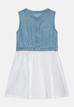 Guess Toddler Dress - Denim Dress - Slubby Light Blue