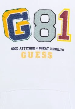 Guess Junior Hooded - Hoodie - Pure White -Guess Apparel c9aabe717e0a40ff9488cf924c8e7b26