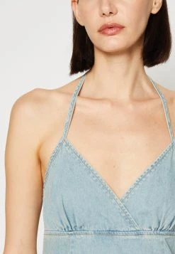 Vintage Halter Dress - Denim Dress - Smoked Light Wash -Guess Apparel cbea51eadba74d5890fa8bfe905e4039