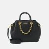 Guess GevaCompartment Satchel - Handbag - Black -Guess Apparel ce6e4c4fc18a4d67ba4f6925eca7db50