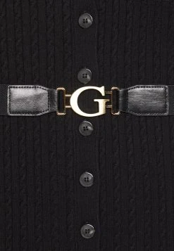 Guess Lena Belted Cardigan Dress - Shift Dress - Jet Black -Guess Apparel cfba6726995a47349967c910429a19a5