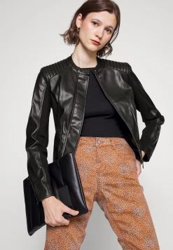 Guess New Fiammetta Jacket - Faux Leather Jacket - Jet Black -Guess Apparel cfc8c2fcb4644ff69f21ea4c8756cd61