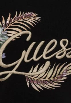 Guess Embellish Logo Tee - Print T-Shirt - Jet Black -Guess Apparel d006292338004f90a37327278a5b4e3c