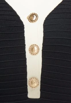 Alba Embossed Stripes- Jumper Dress - Black/Sandy Shore -Guess Apparel d129cc4ea5264a699ea54ed9739684aa