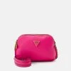 Guess Becci Double Zip- Across Body Bag - Magenta