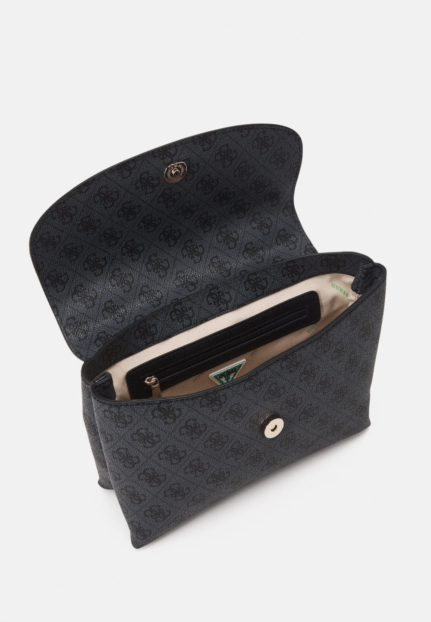 Guess Eco Craig Top Handle Flap - Across Body Bag - Coal 5 Guess Eco Craig Top Handle Flap - Across Body Bag - Coal - Image 3