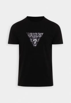 Guess Ss Cn Geo Triangle- Print T-Shirt - Jet Black -Guess Apparel d6d4628d38cc4e1b8df98db9f19323e0