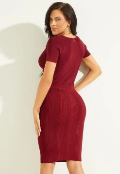 Guess Es Ss Alcosta Mapped - Basic T-Shirt - Rot -Guess Apparel da51019ef599450daf95bbbc92421045