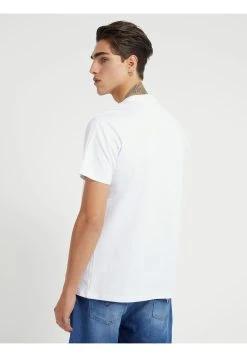 Guess Embro Box Logo Tee - Print T-Shirt - Blanc -Guess Apparel db6f7e3c2156410ea7f7a4965c941cce