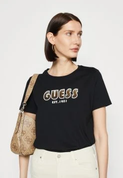 Guess Shaded Logo Tee - Print T-Shirt - Jet Black -Guess Apparel df17c60a78cc49da8ad4a14f05c9206f