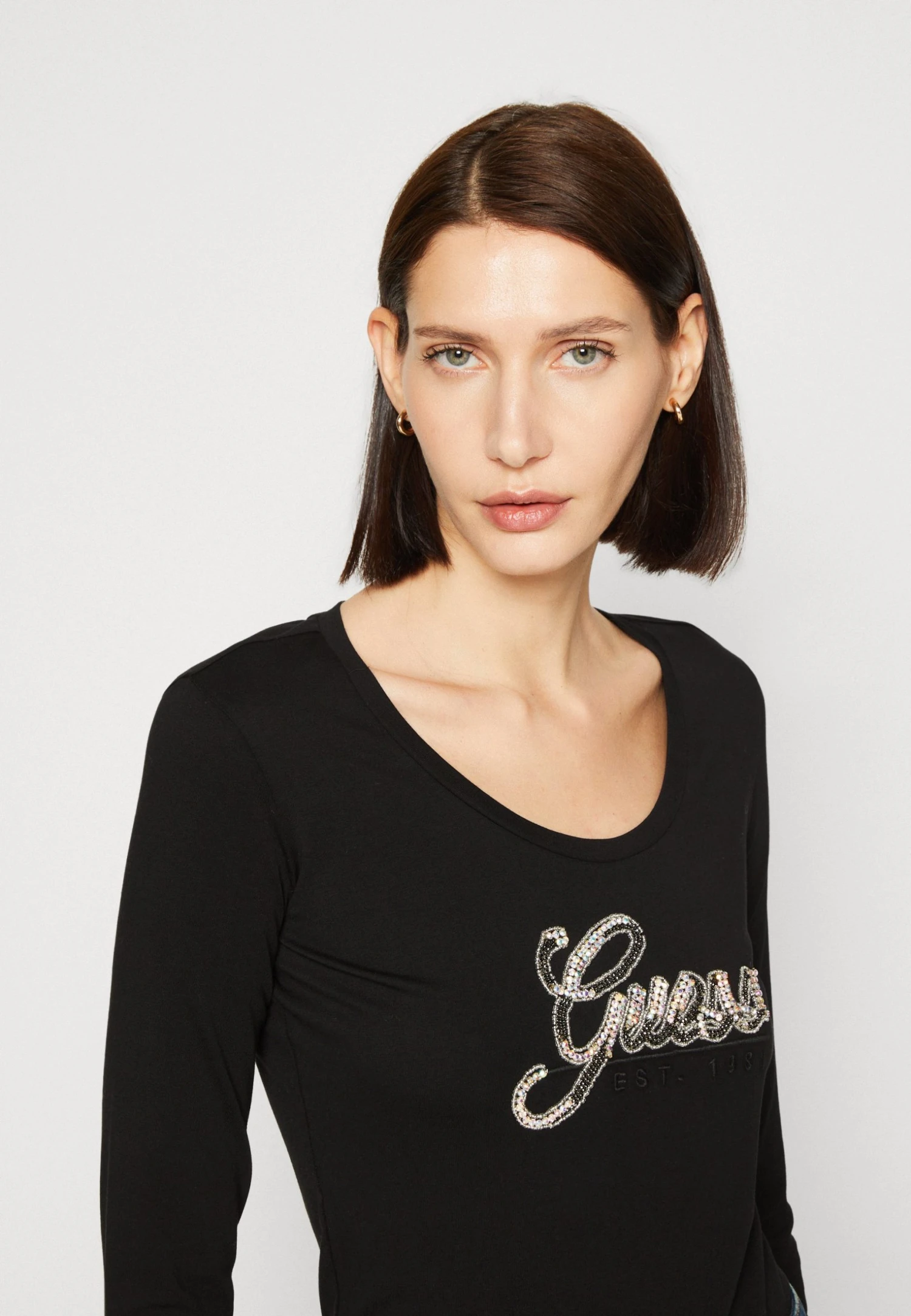 Guess Script - Long Sleeved Top - Black 6 Guess Script - Long Sleeved Top - Black - Image 4
