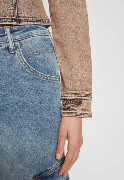 Rose Western Button Up - Denim Jacket - Go Pink Acid Wash -Guess Apparel e2d4ca309757410bab5ea259ea1bd2bd