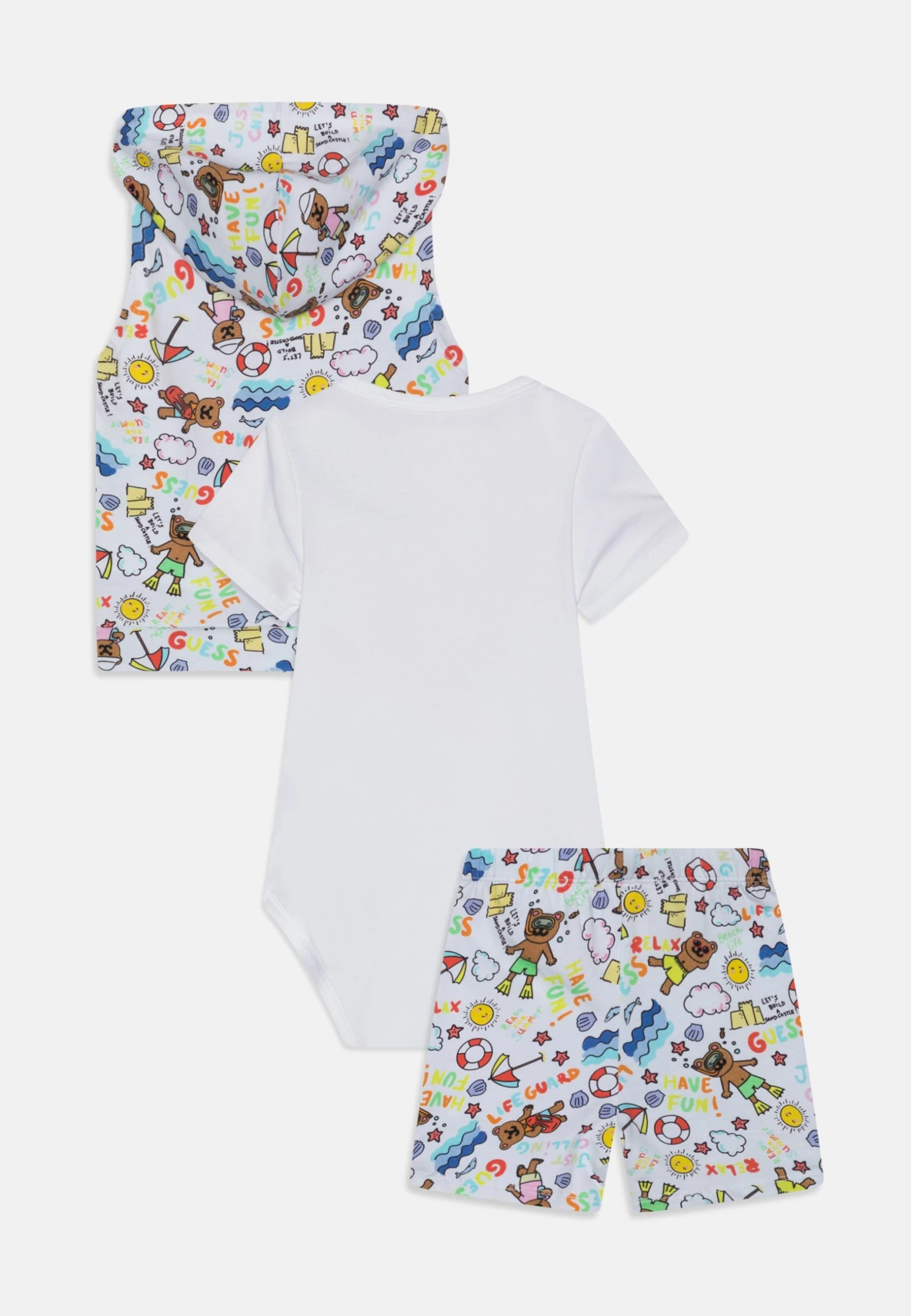 Guess Hooded Unisex Set - Waistcoat - Dark Blue 4 Guess Hooded Unisex Set - Waistcoat - Dark Blue - Image 2