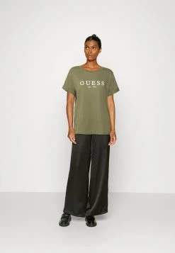 Guess Roll Cuff - Print T-Shirt - Army Sage -Guess Apparel e699bb8d98574a1485ddf52d5e4f5275