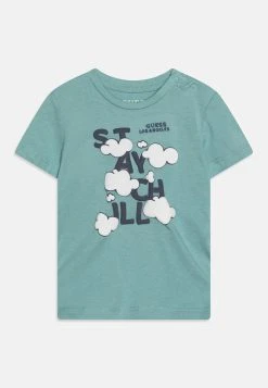 Guess Print T-Shirt - Lagoon Fog