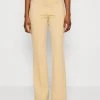 Claire Pintuck Flared Pants - Trousers - Honey Oat