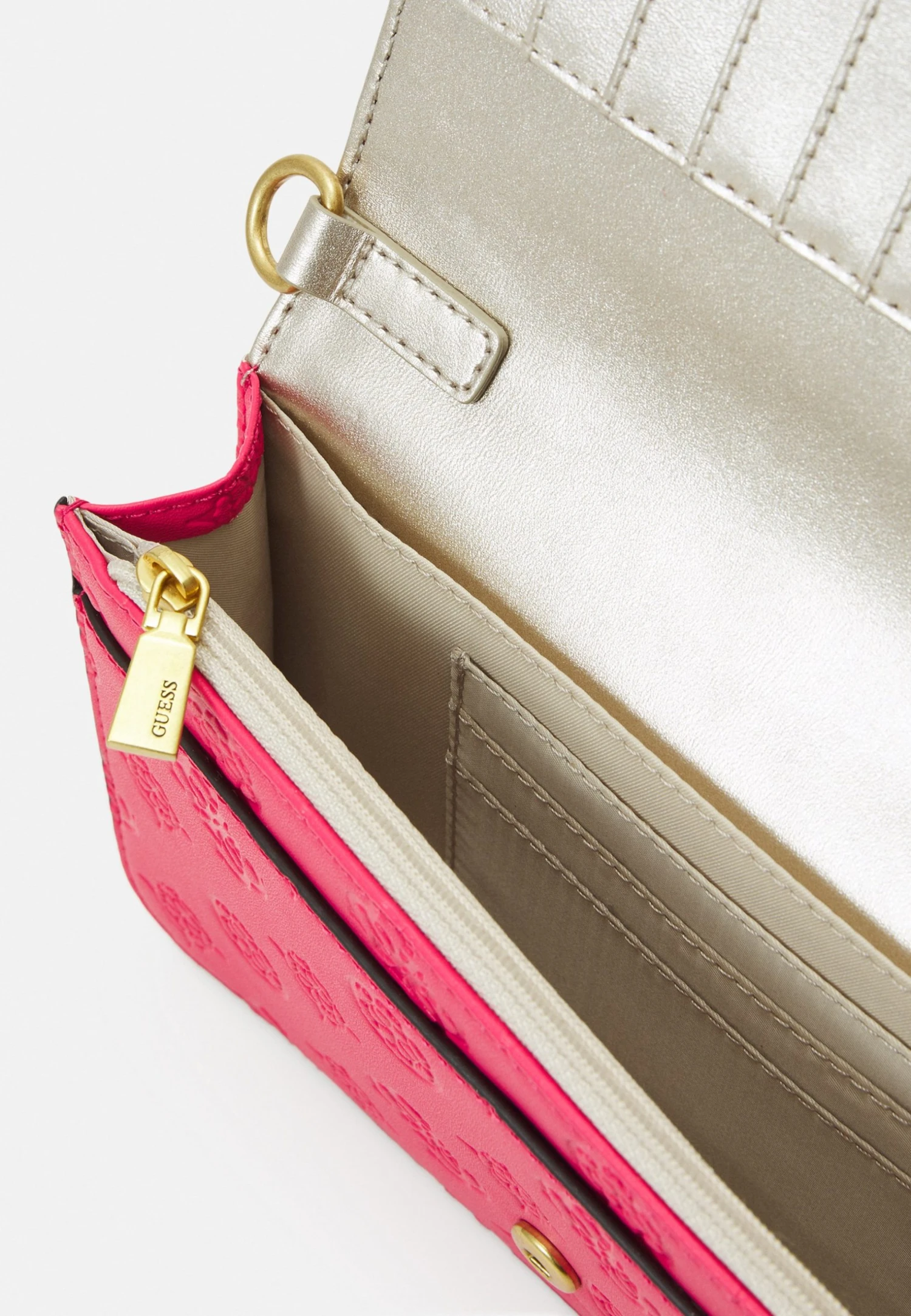 Guess Geva Crossbody Flap Organizer - Wallet - Magenta Logo 5 Guess Geva Crossbody Flap Organizer - Wallet - Magenta Logo - Image 3