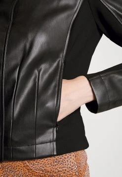 Guess New Fiammetta Jacket - Faux Leather Jacket - Jet Black -Guess Apparel ed53e4d447ce4a5793af7ba17af5ebe2