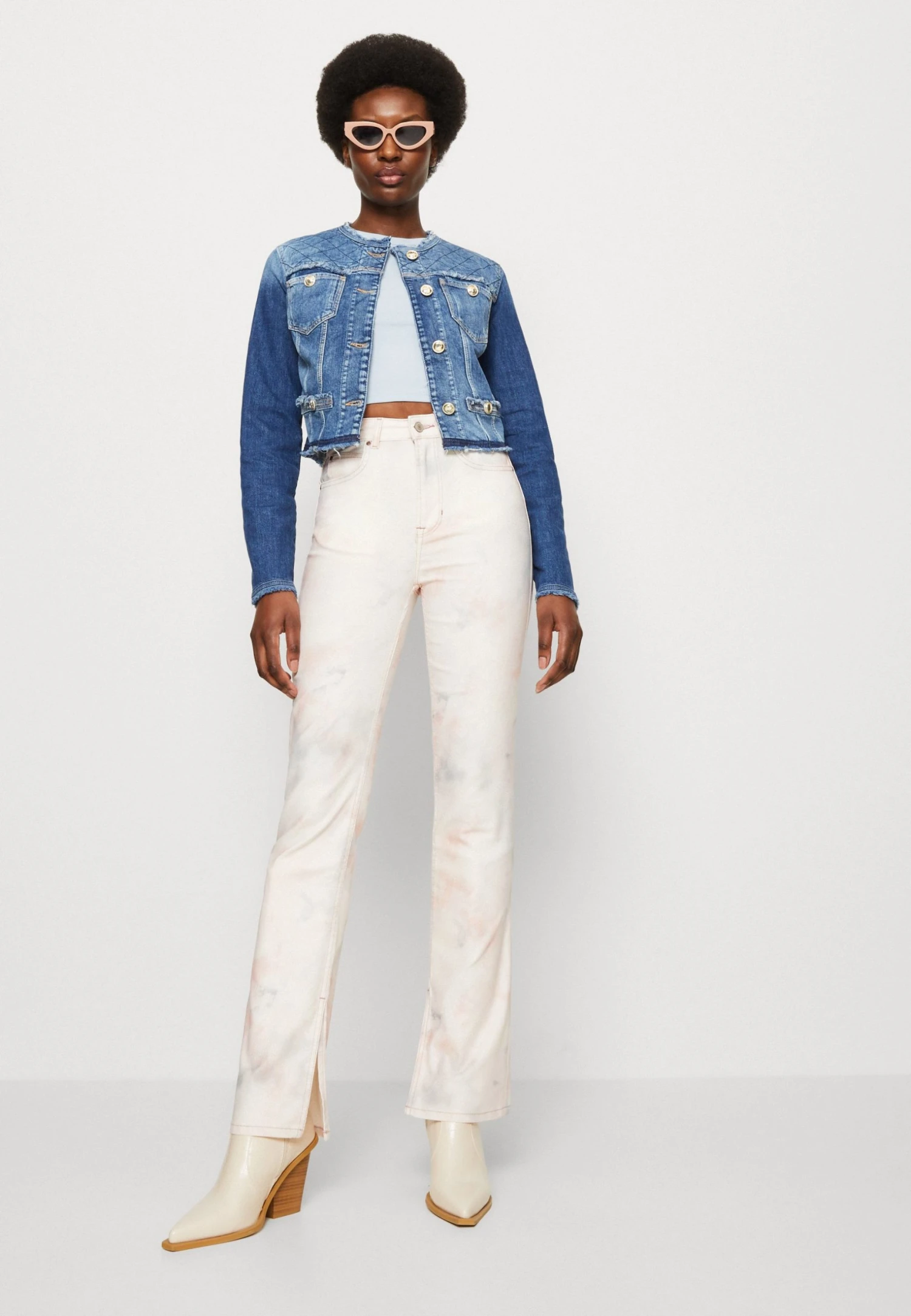 Guess Pauline Flare Split - Trousers - Glitzy Cloudy 6 Guess Pauline Flare Split - Trousers - Glitzy Cloudy - Image 4