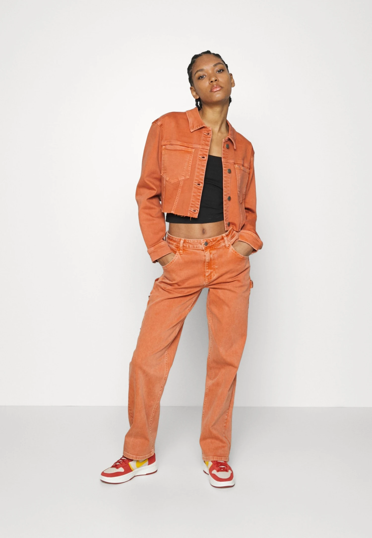 Go Sade Jacket - Denim Jacket - Real Orange Multi 4 Go Sade Jacket - Denim Jacket - Real Orange Multi - Image 2