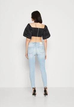 Guess Off Shoulder Cropped Jun Shirt - Blouse - Jet Black -Guess Apparel f04480d27ab241b48781d8e25d77becf
