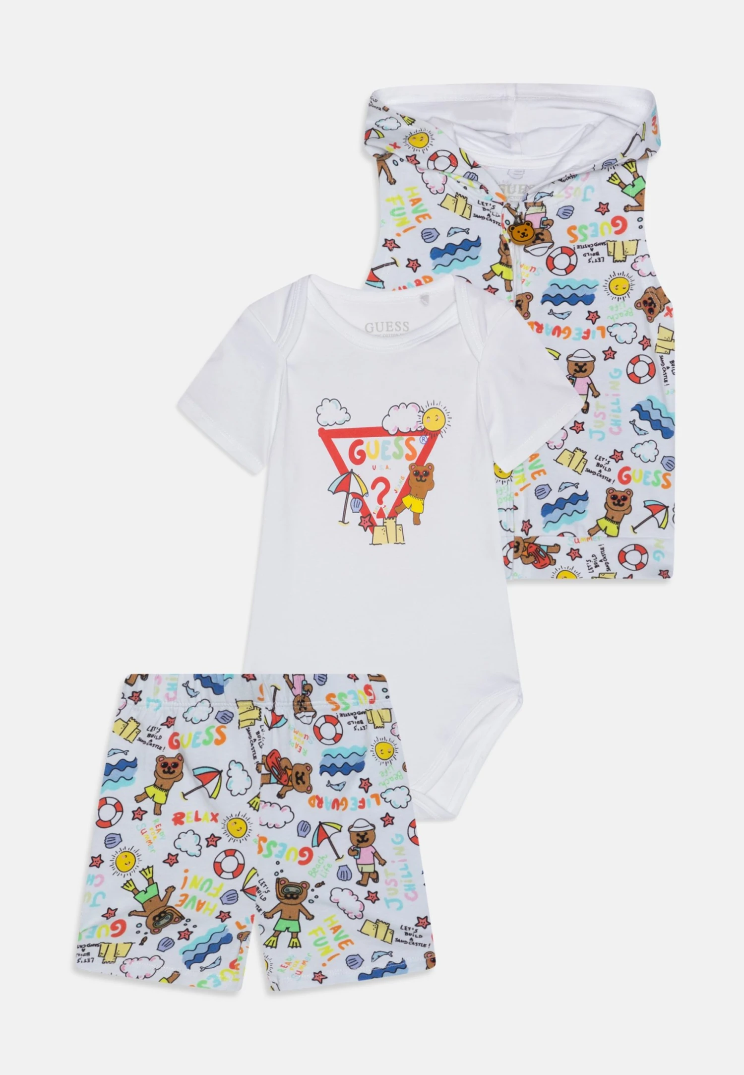 Guess Hooded Unisex Set - Waistcoat - Dark Blue 3 Guess Hooded Unisex Set - Waistcoat - Dark Blue