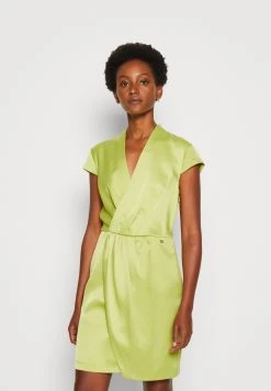 Avril Wrap Dress - Cocktail Dress / Party Dress - Take Root Green