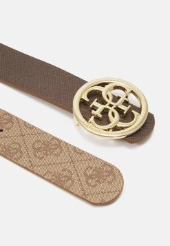 Guess Cordelia Logo Adjust Pant Belt - Belt - Latte Brown -Guess Apparel f517b72b9bb241958f7dc6fa32269ed9