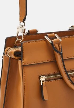 Guess Katey Luxury Satchel - Handbag - Cognac -Guess Apparel f78a068193db406da5ae544a1491fc3a