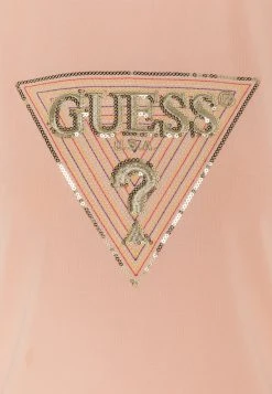 Guess Triangle Tee - Print T-Shirt - Peach Creme -Guess Apparel fa0b3886e8fc433689c7e151e9d383f7