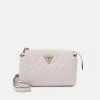 Guess Elenia Mini Crossbody Top Zip - Handbag - Stone